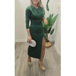 VESTIDO DRAPEADO VERDE