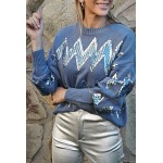 JERSEY AZUL PAILLETTES